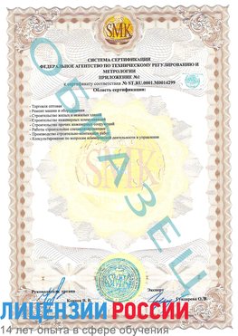 Образец сертификата соответствия (приложение) Карагай Сертификат ISO 14001